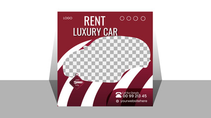 Luxury car for sale social media post design