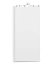 Portrait Vertical Wall Calendar Blank 3D-Illustration