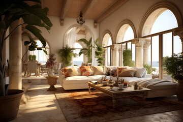 Obraz na płótnie Canvas Mediterranean style interior design