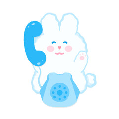 chubby bunny little cute rabbit love carrot happy in every day