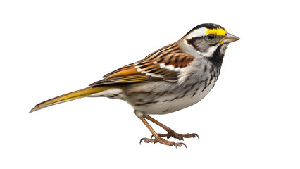 Naklejka premium White-throated Sparrow bird isolated on transparent background created with generative AI technology