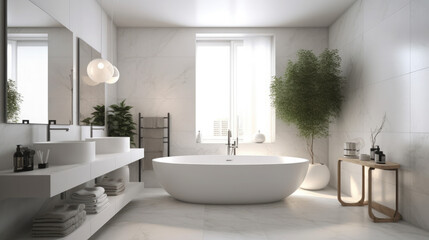 Naklejka na ściany i meble Modern Elegant bathroom interior
