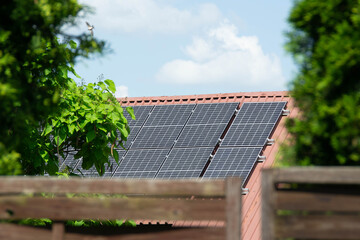 Installing a Solar Cell on a Roof.