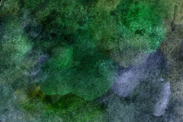 Green hand-drawn watercolor background