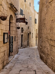 Obraz premium narrow street in the town of Medina, Malta