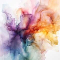 Abstract Watercolor Painting Image Artwork, Generative Illustration
