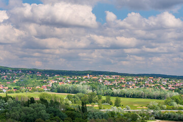 The village of Sukoro in Hungary, view from the lookout.