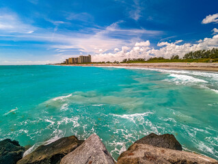 DuBois Park, Jupiter Beach and inlet, areal views, Florida