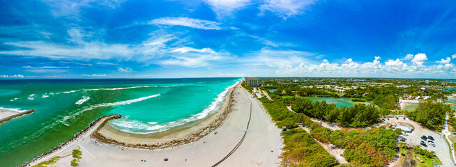 DuBois Park, Jupiter Beach and inlet, areal views, Florida © Martin Valigursky