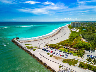 DuBois Park, Jupiter Beach and inlet, areal views, Florida