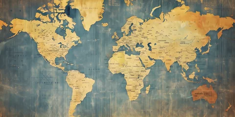 Photo sur Plexiglas Carte du monde grunge world map