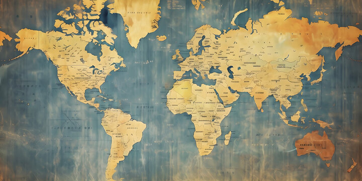Fototapeta grunge world map