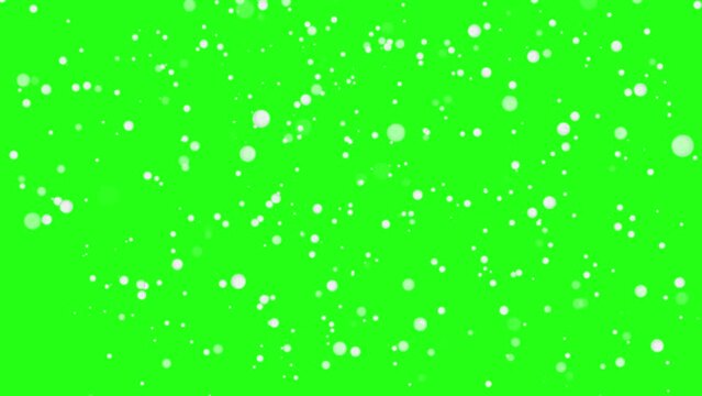The Video Features Animated Snow Falling on a Green Screen Background, Known as a Chroma Key.