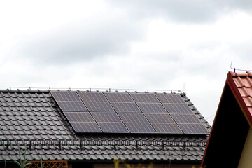 Installing a Solar Cell on a Roof.