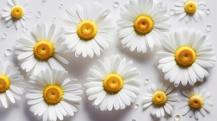 Fototapeta premium daisy flower top view