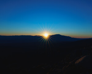 keys view sunset, joshua tree national park