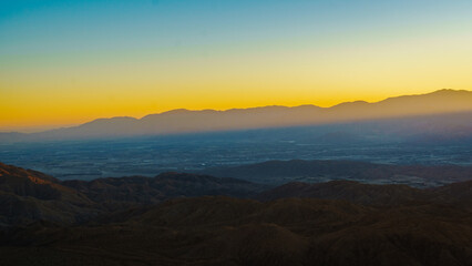 Fototapeta premium keys view sunset, joshua tree national park