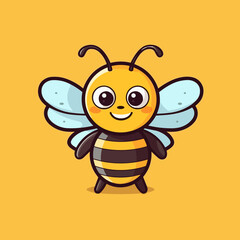 kawaii anime Bee. flat vector illustration clipart is perfect for sublimation printing t-shirt