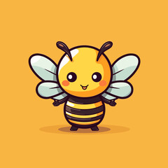 kawaii anime Bee. flat vector illustration clipart is perfect for sublimation printing t-shirt