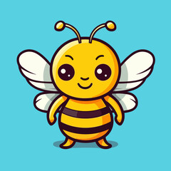 kawaii anime Bee. flat vector illustration clipart is perfect for sublimation printing t-shirt
