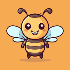 kawaii anime Bee. flat vector illustration clipart is perfect for sublimation printing t-shirt