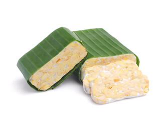 Tempeh isolated on white background