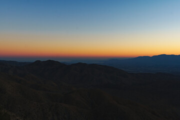 keys view sunset, joshua tree national park