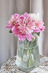 Beautiful pink peony bouquet