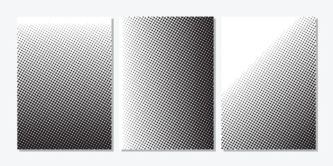 black and white halftone effect set design
