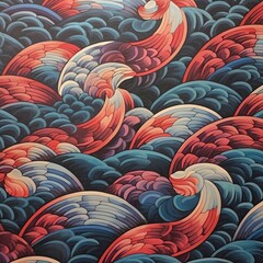 Obraz premium design japan art background illustration, and wallpaper pattern
