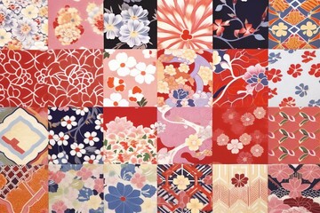 wallpaper pattern, japanese art background illustration
