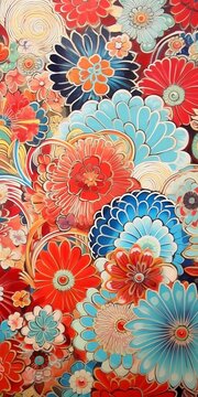 wallpaper pattern, japanese art background illustration