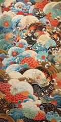 japanese art background illustration, and wallpaper pattern