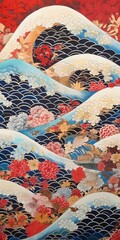 japanese art background illustration, and wallpaper pattern