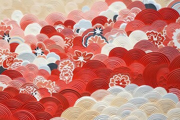 japanese art background illustration, and wallpaper pattern