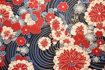 japanese art background illustration, and wallpaper pattern