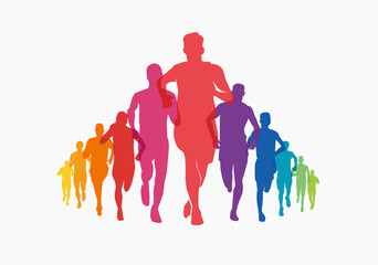 Great elegant colorful vector editable marathon poster background design for your marathon championship event	