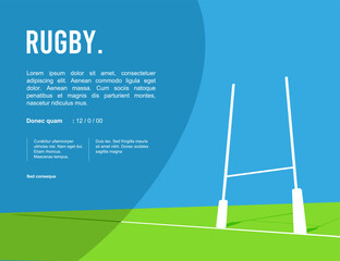 Attractive editable vector rugby background design great for your design resources print and other