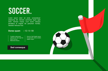 Great simple editable soccer or football vector  background design for any media	