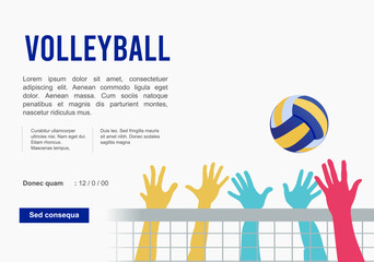 Great simple volleyball background design for any media