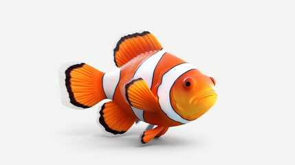 Nemo fish isolated on white background