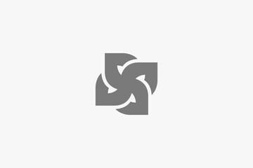 Illustration vector graphic of modern minimalist flower. Good for logo