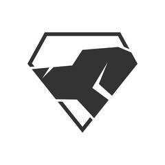 dog logo template. Icon Illustration Brand Identity. Isolated and flat illustration. Vector graphic