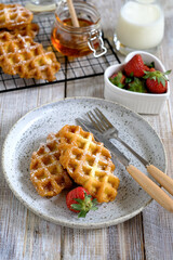 croffles in plate on the table