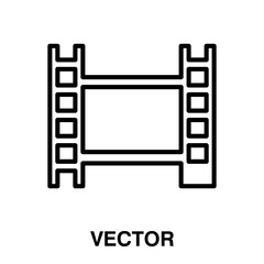 film reel icon vector illustration on white background.