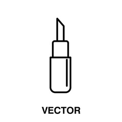 lipstick icon vector flat illustration on white background..eps