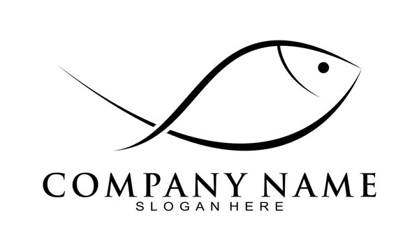 Simple fish illustration vector logo