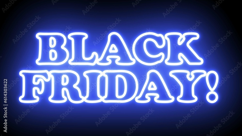 Aufkleber black friday text font with light. luminous and shimmering haze inside the letters of the text black