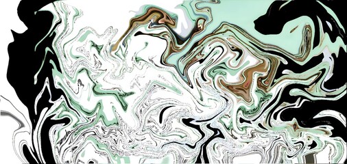 Colorful paint mixet and spread in the water