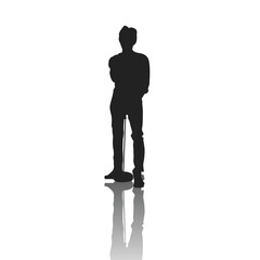 silhouette of a singer standing holding a mic, stylish, shouting and singing a song, musician, band, singing